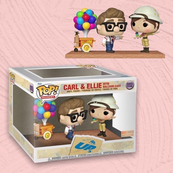 𝅺FUNKO  Pop! Moment Disney Pixar Up Carl & Ellie with Balloon Cart Vinyl - Picture 1 of 3